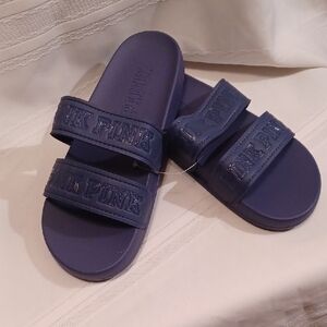 NWT Victoria's Secret PINK Navy Sandals
